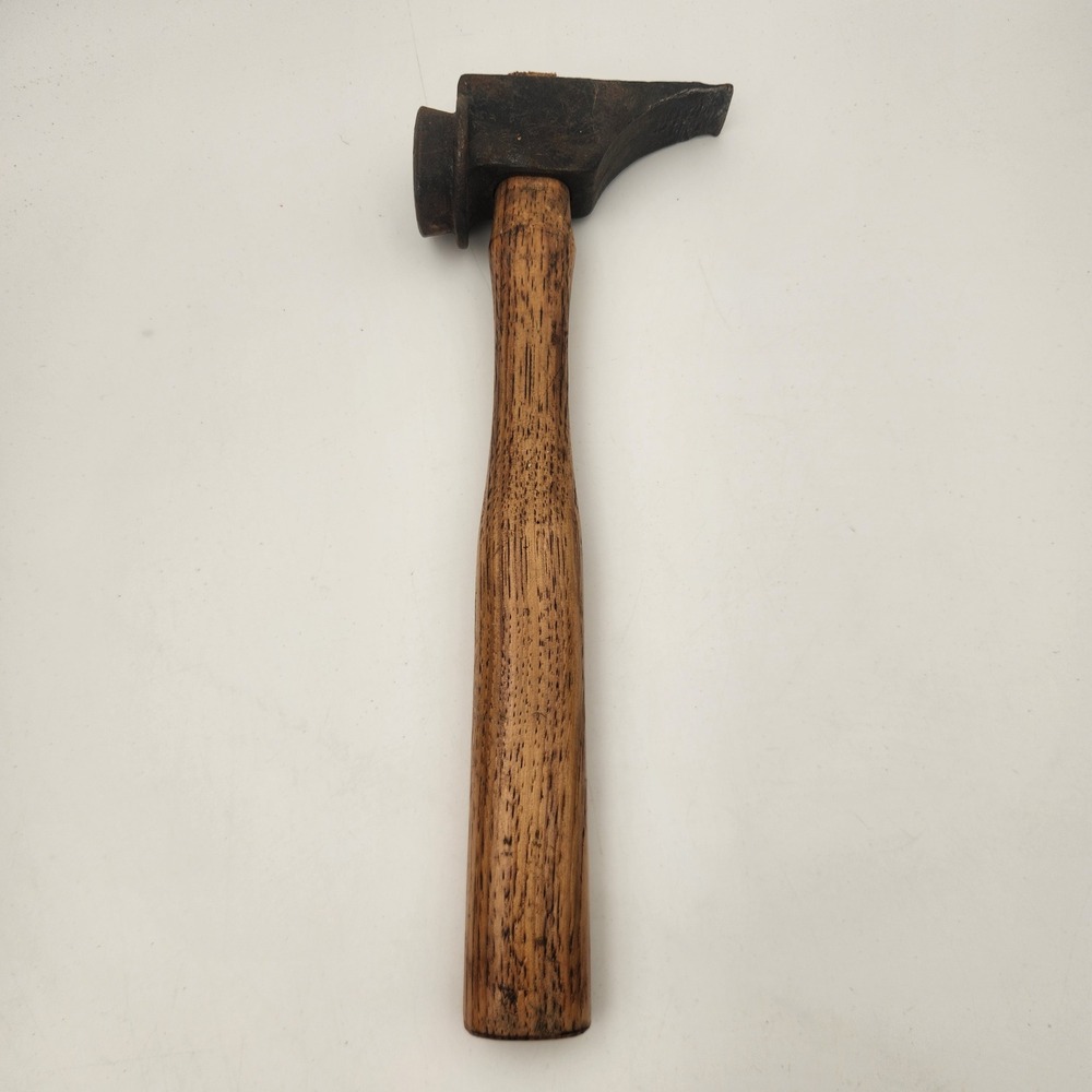 Vintage Cobbler Shoemaker Hammer Forged Steel Head Wood Handle Leatherwork Tool